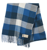 Selisa Service Blue Check Tassle Scarf