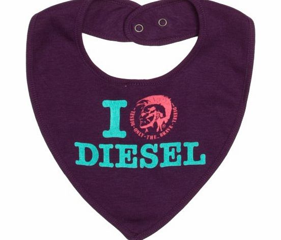 Diesel Unisex Baby Vinov Bib Purple One Size
