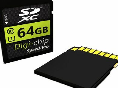 Digi-Chip 64GB CLASS 10 SDXC Memory Card for Nikon D800, D800E, D3200, D600, D5200, D7100, D750, D610, D5300, DF, D3300 and D5100 Digital Camera