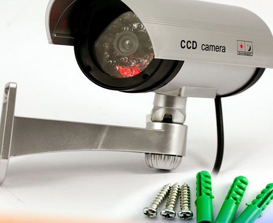 DIGITRONICS LTD Outdoor/Indoor Fake Dummy Wireless Security Surveillance CCTV Red Flash Light Waterproof IR Camera