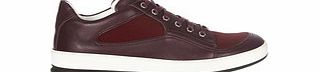 Dior Maroon laced leather trainers