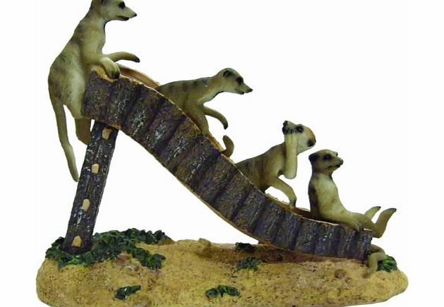 Collectable Garden Meerkats On Slide Ornament