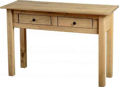 Direct Place Panama 2 Drawer Console Table in Natural Wax