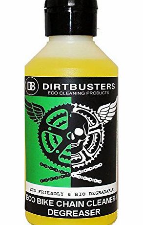 Dirtbusters Eco bike chain cleaner degreaser with powerful eco friendly mountain road bike cycle bmx chain cleaning 250ml to get the muc off