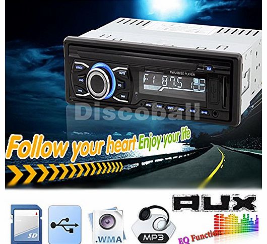 discoball Car Stereo Headunit MP3 Player EQ Radio FM WMA USB SD AUX-IN Ipod Iphone Non CD