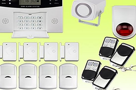  WIRELESS LCD GSM AUTODIAL SMS HOME HOUSE OFFICE SECURITY BURGLAR INTRUDER ALARM