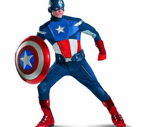 Disguise Costumes Captain America Avengers Theatrical Adult Costume, Red/White/Blue, X-Large
