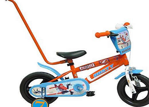 Disney 10`` Official Disney Planes Dusty Bicycle with Push Bar