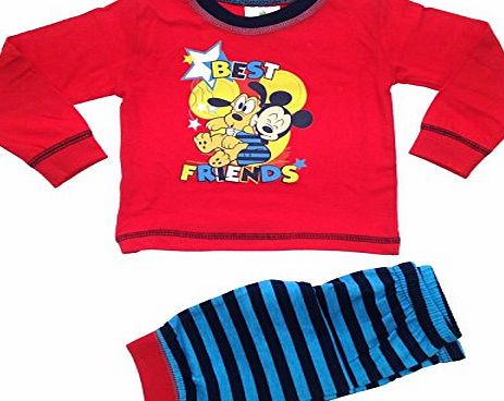 Disney Baby Boys Pyjamas Kids Toddlers Disney Mickey Mouse Pjs Best Friends Set Size UK 18-24 Months