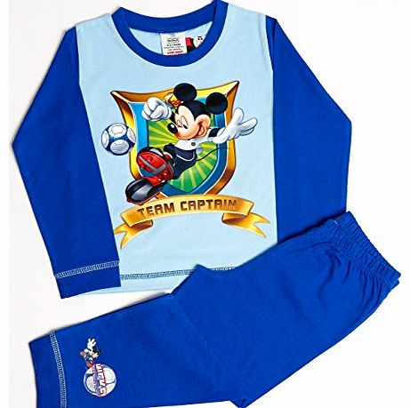 Boys Disney Football Mad Mickey Mouse Snuggle Fit Pyjamas Age 12 -18 Months