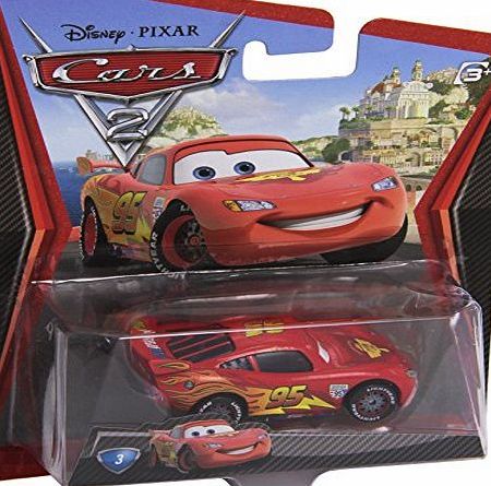 Disney Cars 2, Lightning McQueen with Racing Wheels Die Cast Vehicles, No 3, V2797