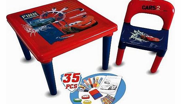 Disney Cars Activity Table with Accessory Pack (35 Pieces)