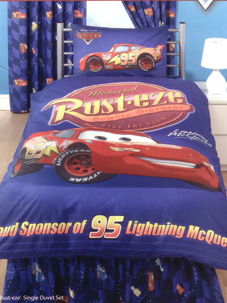 Disney Cars Duvet Cover and Pillowcase and#39;Rustezeand39; Design Bedding - Great Low Price