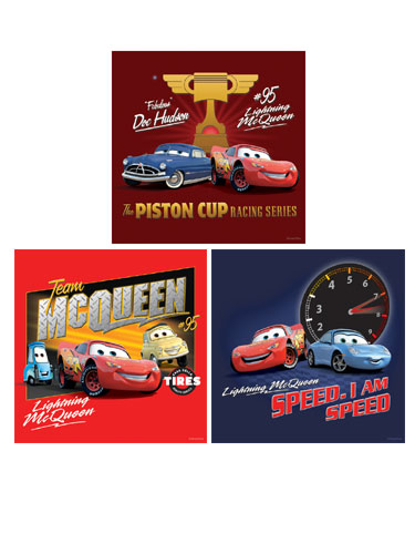 Disney Cars Wall Stickers Art Squares 3 large pieces