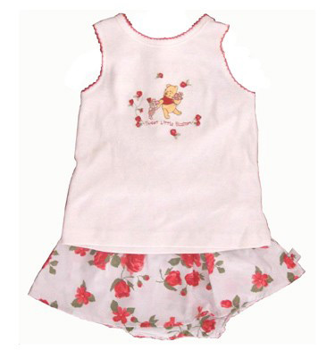 Disney Clothes Winnie The Pooh vest and floral skirt set