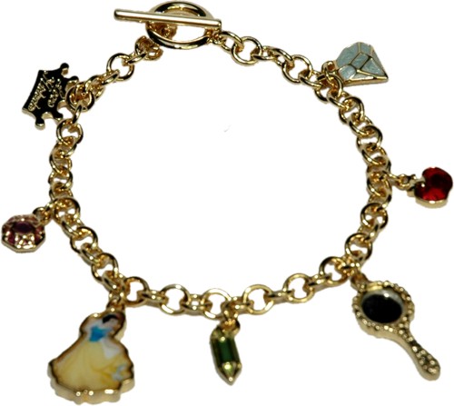 14 ct Gold Plate Snow White Charm Bracelet from Disney Couture