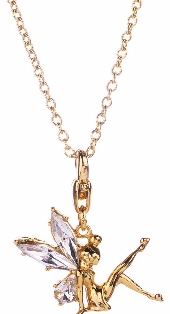 Disney Couture 14Kt Gold Plated And Crystal Tinker Bell Charm
