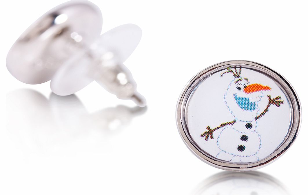 Disney Couture 14kt White Gold Plated Frozen Olaf Snowman Stud