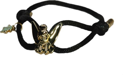 Black Tinkerbell Silk Cord Bracelet from Disney Couture