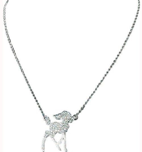 Disney Couture Crystal Bambi Sterling Silver Necklace from Disney Couture
