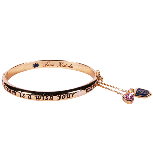 Dream Is A Wish Gold Cinderella Bangle from