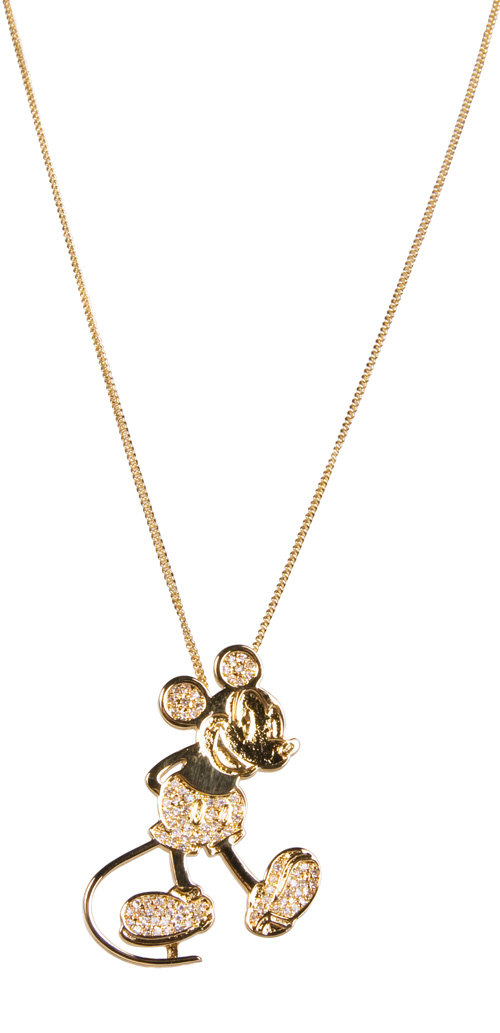 Gold Plated Mickey Mouse Classic Necklace from