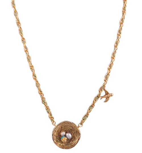 Gold Plated Pixie Hollow Nest Necklace from