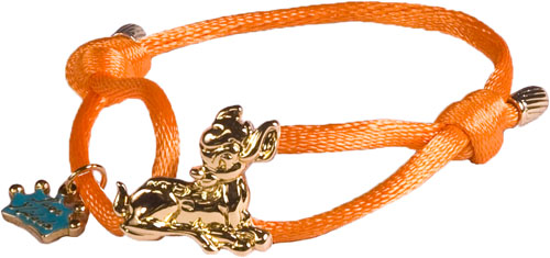 Orange Bambi Silk Cord Bracelet from Disney Couture