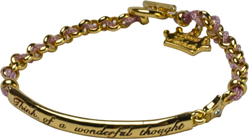Tinkerbell Woven Silk and Gold Wonderful Thought Bracelet