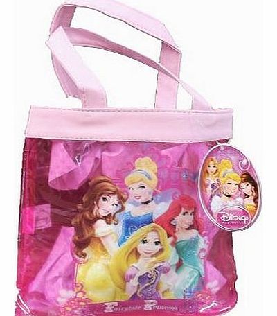 Disney  FAIRYTALE PRINCESS SHOPPER TOTE BAG CHILDRENS GIRLS PINK PVC HANDBAG