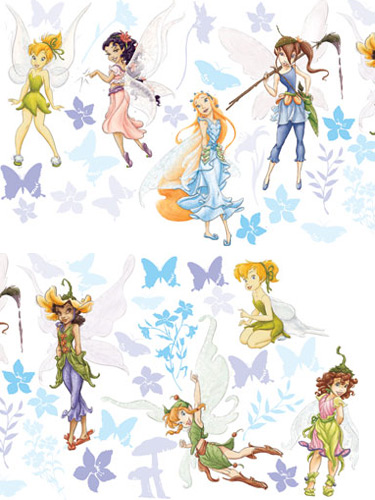 Disney Fairies Wall Stickers Stikarounds 45 pieces