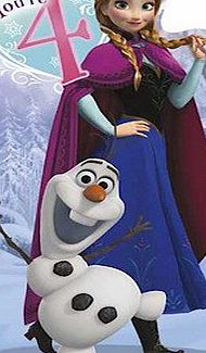 Disney Frozen Anna amp; Olaf 4th Birthday Card With Free Stickers 418936