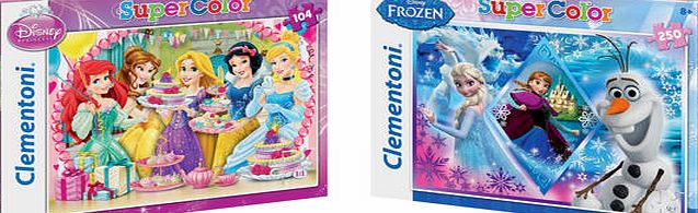Disney Frozen/Disney Princess Bundle Pack Puzzles