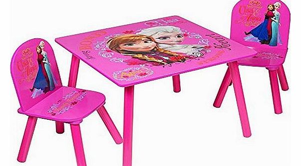Frozen Kids Pink Activity Table 2 Chairs Childrens Bedroom Furniture Set