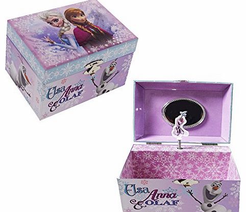 Girls Musical Jewellery Box Official Disney Frozen Elsa Anna Olaf Trinket Case