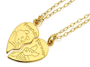 DISNEY Gold Plated Winnie The Pooh Two Split
