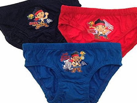 Disney Jake amp; The Neverland Pirates 3 Pack Boys Pants / Briefs - 2-3 Years