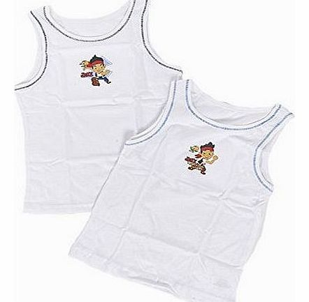 Kids Boys Toddlers 2 Pack Character Underwear Vests Jake and the Neverland Pirates Set Tops Size 3-4 Years