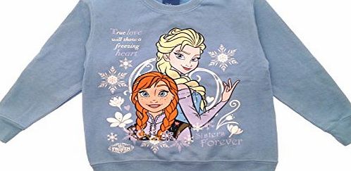 Disney Kids Girls Boys Official Disney Frozen Elsa Anna Childrens Sweater Jumper Sweatshirt Size 9-10 Years