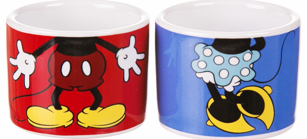 DISNEY Mickey And Minnie Set Of 2 Eggcups