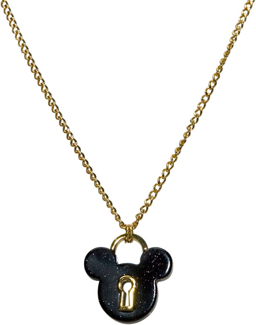 Mickey Mouse Padlock Charm Necklace