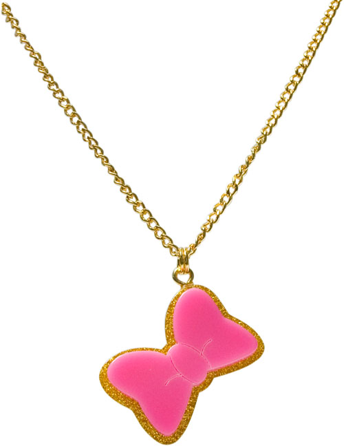 Minnie Mouse Bow Charm Necklace