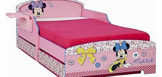 Minnie Mouse Toddler Bed with Underbed Storage/ Bedside Shelf