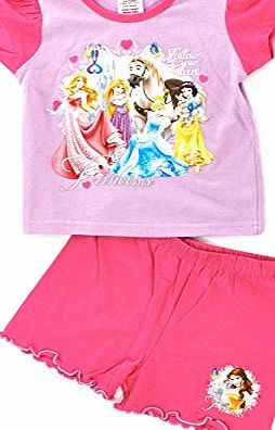 Disney New Kids Girls Childrens Official Disney Princess Short Pyjamas Pjs Set Clothing 2 Piece Size 18-24 Months