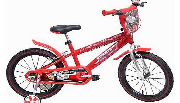 Official 16`` Disney Cars Bicycle BMX Bike With Stabilisers