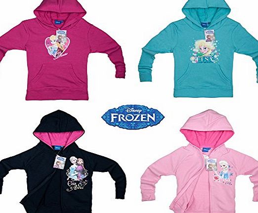 Disney Official Disney Frozen Elsa Childrens Hoodie Hoody Jumper Sweatshirt for Girls 4 5 6 8 Years Old (5 Years (up to 102cm), Design 4)