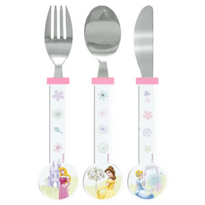 Disney Princess 3 Piece Cutlery Set - Crowned