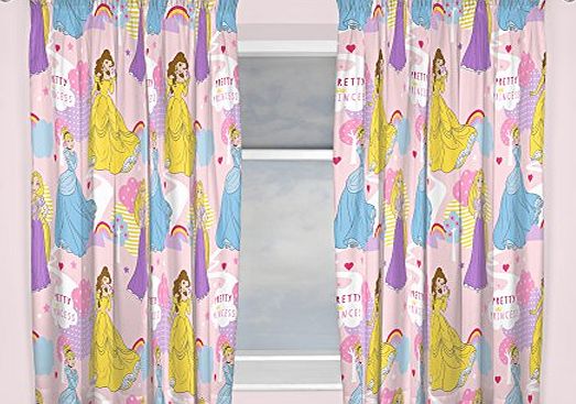 Disney Princess Character world 54-Inch Disney Princess Enchanting Curtains, Multi-Colour