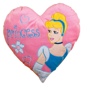 Princess Cinderella Heart Shaped Cushion