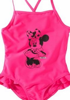Disney Princess Disney Minnie Mouse Girls Neon Pink Swimsuit -
